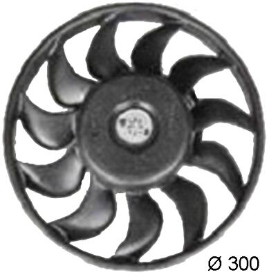 Audi Auxiliary Cooling Fan Assembly - Passenger Side 8E0959455N - Behr 351038371